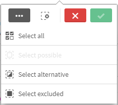 selection options